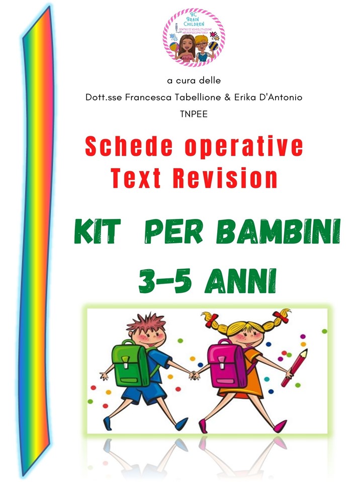 Kit CARTACEO per bambini 3-5 anni