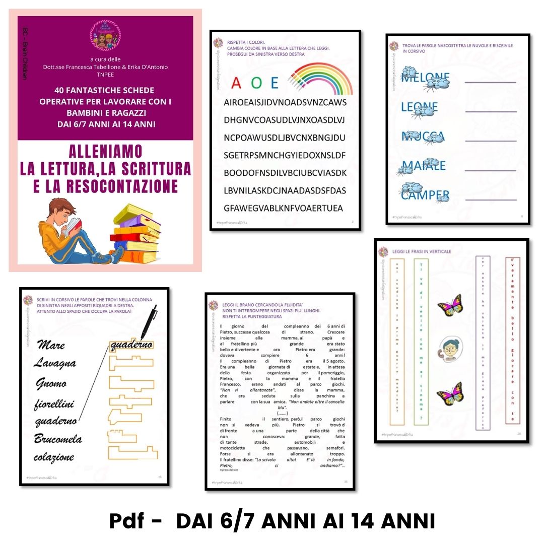 ALLENIAMO LA LETTURA, LA SCRITTURA E LA RESOCONTAZIONE STAMPATO