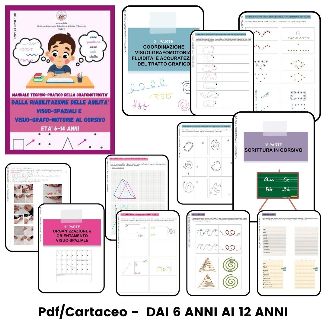 PACCHETTO pdf PER LAVORARE SULLA GRAFOMOTRICITA'