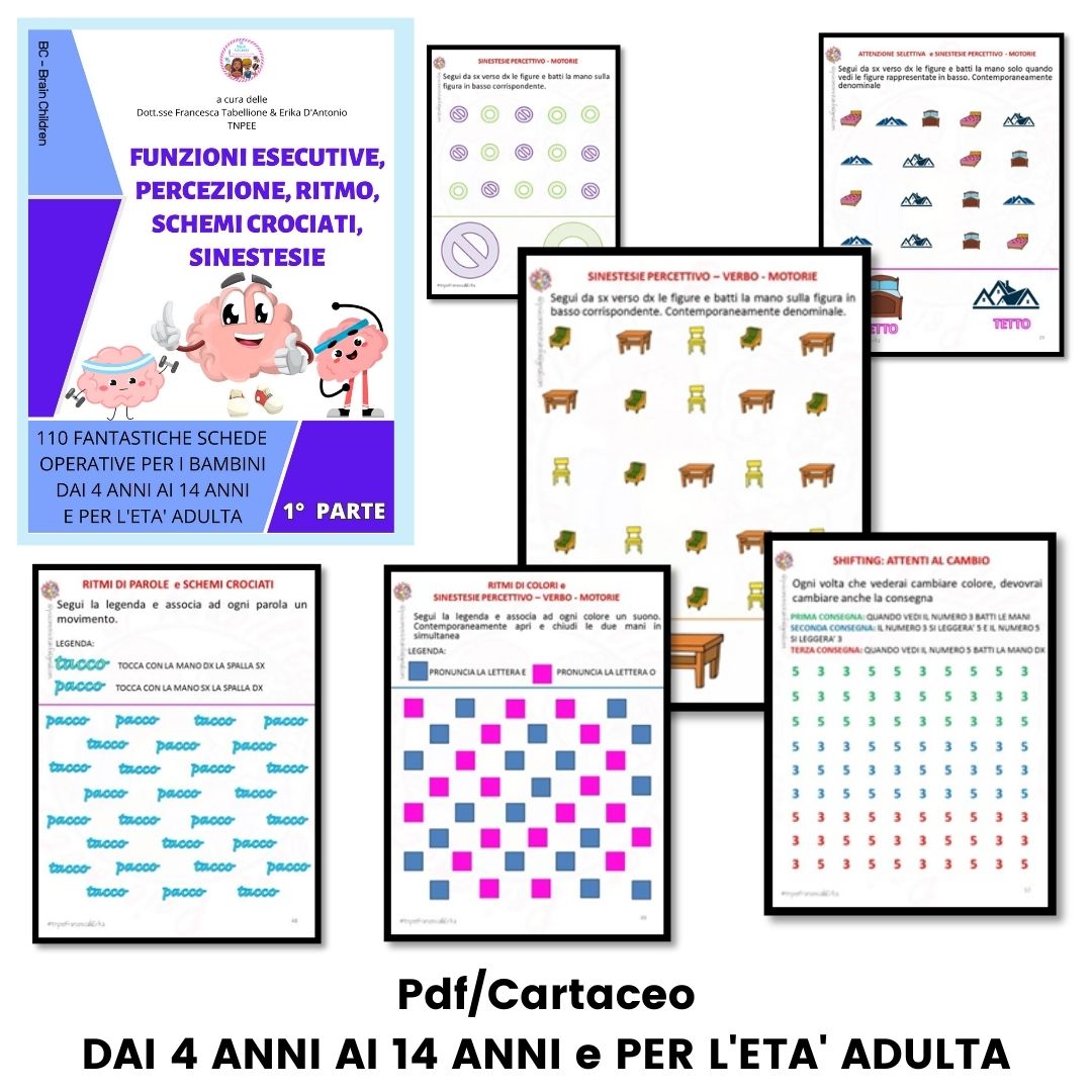 PACCHETTO pdf PER LAVORARE SULLE FUNZIONI ESECUTIVE