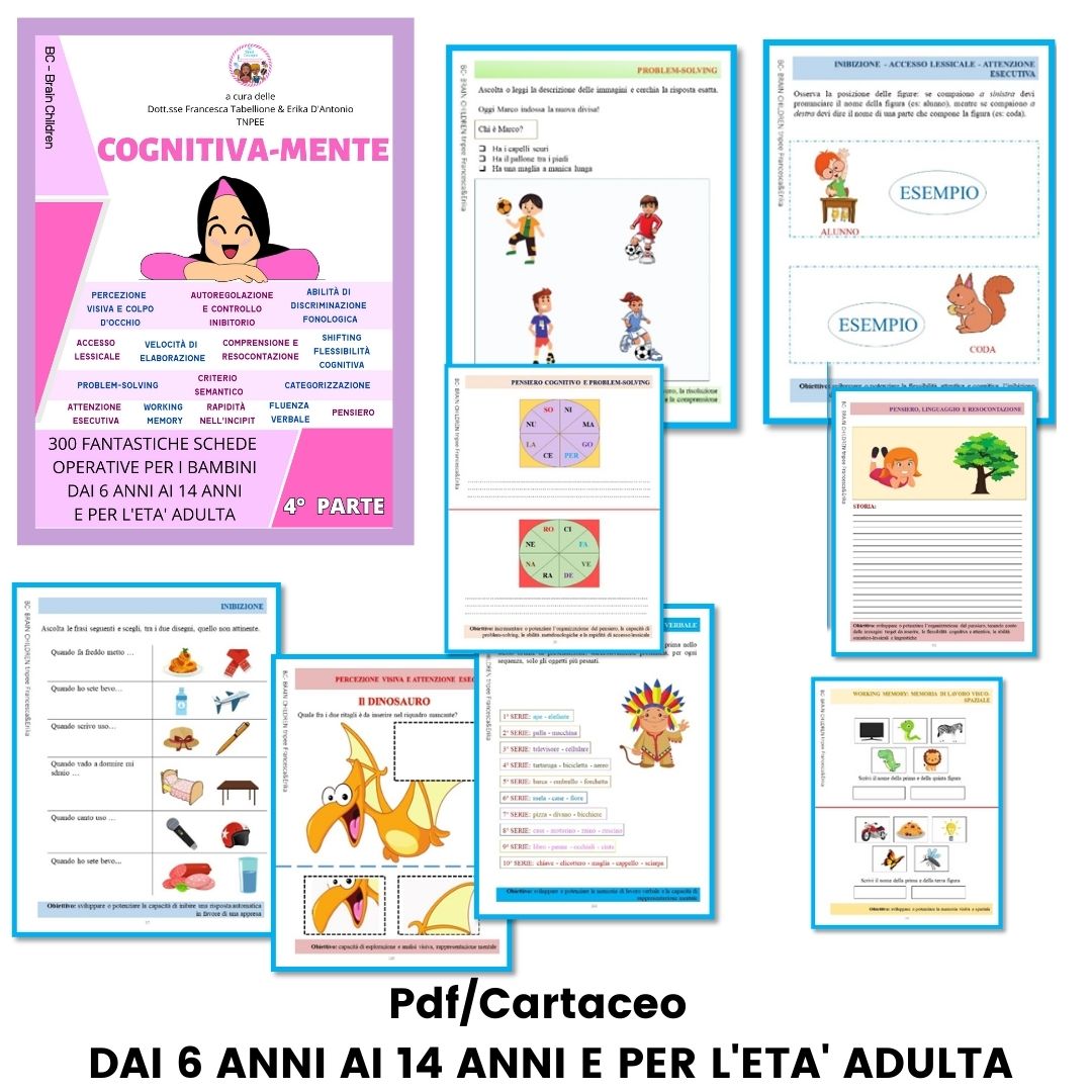 PACCHETTO pdf PER LAVORARE SULLE FUNZIONI ESECUTIVE