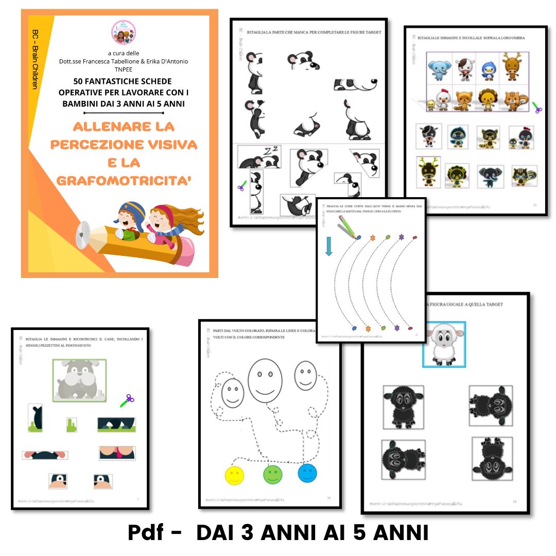 PACCHETTO pdf PER LAVORARE CON BAMBINI DAI 3 AI 6 ANNI