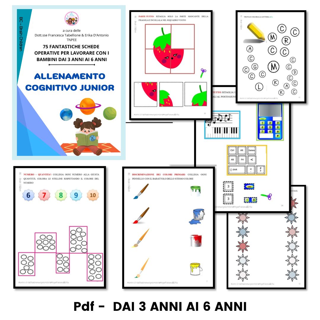 PACCHETTO pdf PER LAVORARE CON BAMBINI DAI 3 AI 6 ANNI