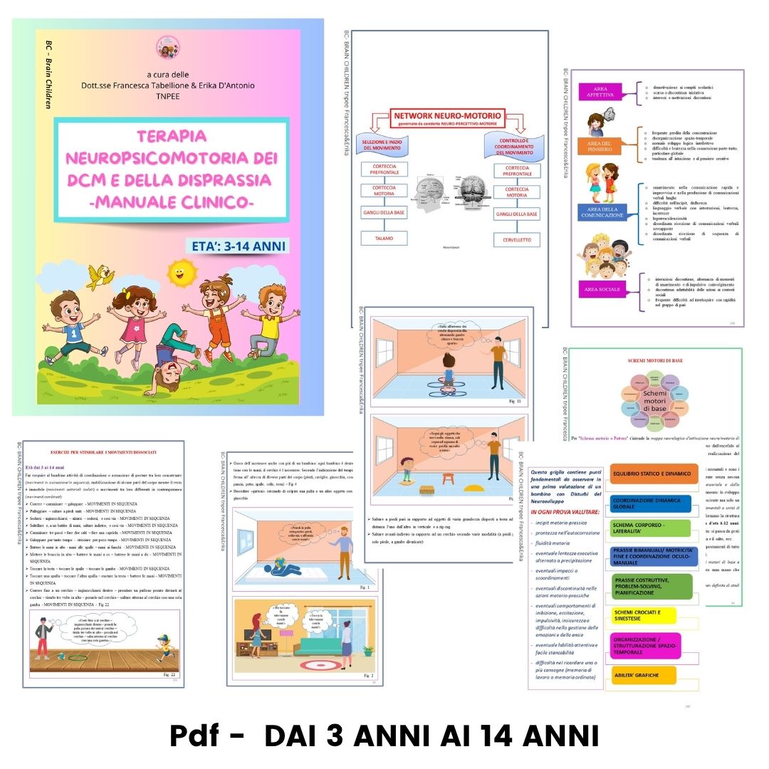 PACCHETTO pdf PER LAVORARE SULL'AREA NEUROPSICOMOTORIA