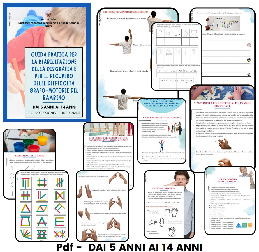 PACCHETTO pdf PER LAVORARE SULLA GRAFOMOTRICITA'