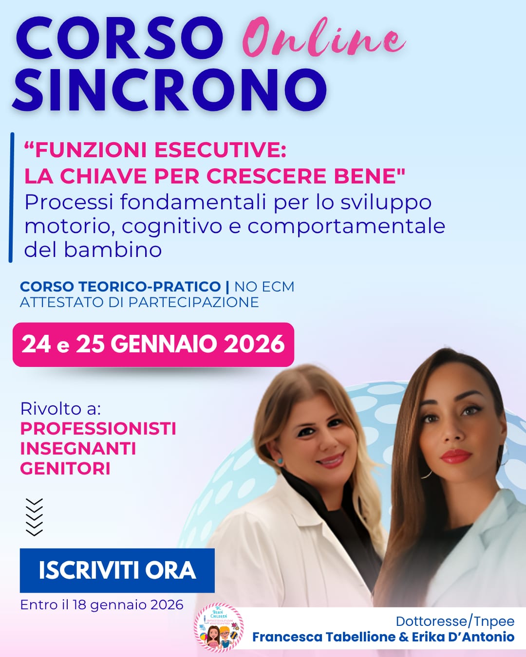 CORSO ONLINE SINCRONO 24/25 GENNAIO 2026