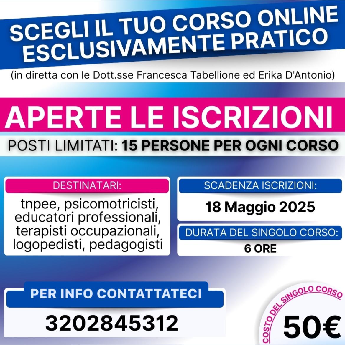 MINICORSI SOLO PRATICI SULLE FUNZIONI ESECUTIVE (7, 14 E 21 GIUGNO) ONLINE, IN PRESENZA E SINCRONO